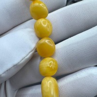 il_fullxfull.7409390958_h1hk.jpg Honey Baltic Amber Bracelet, Milky Yellow Beads, 8g