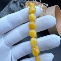 il_fullxfull.7409390960_gebm.jpg Honey Baltic Amber Bracelet, Milky Yellow Beads, 8g