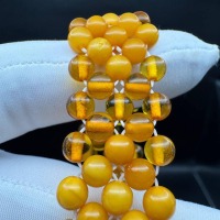 Vintage Multistrand Baltic Amber Bracelet, Butterscotch, 8.5g