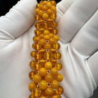 Vintage Multistrand Baltic Amber Bracelet, Butterscotch, 8.5g