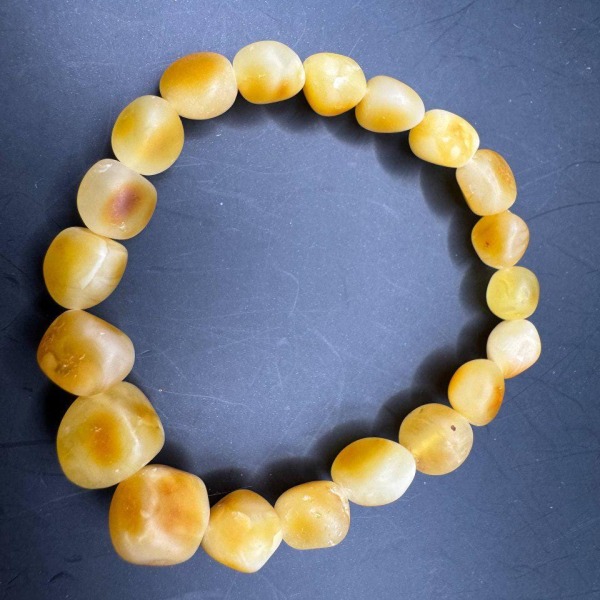 il_fullxfull.7429768954_j8gf.jpg Raw Baltic Amber Bracelet, Unpolished Honey Yellow, 8.7g