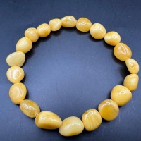 il_fullxfull.7457304773_b04l.jpg Honey Baltic Amber Bracelet, Milky Yellow Beads, 8g