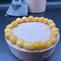 il_fullxfull.7457304781_beas.jpg Honey Baltic Amber Bracelet, Milky Yellow Beads, 8g