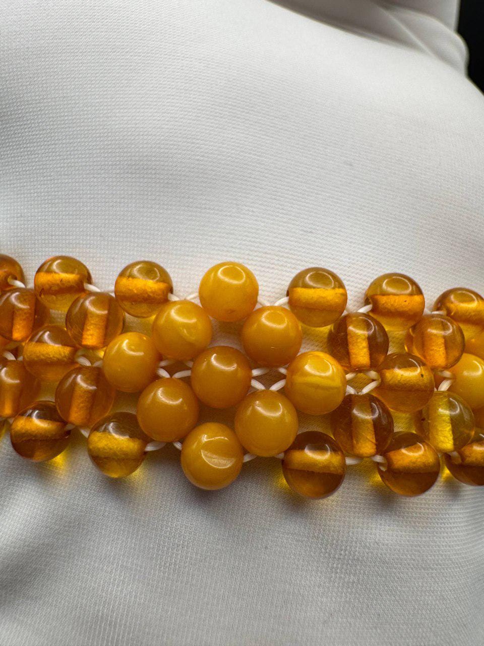 Vintage Multistrand Baltic Amber Bracelet, Butterscotch, 8.5g