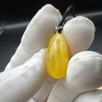 il_fullxfull.7469209452_su3b.jpg Milky Butterscotch Baltic Amber Teardrop Pendant, 3.7g