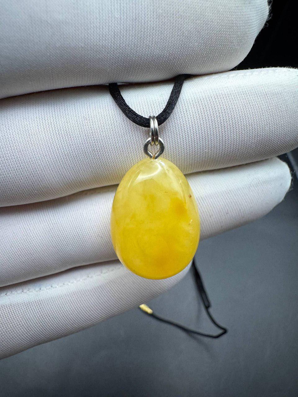il_fullxfull.7469209458_ogda.jpg Milky Butterscotch Baltic Amber Teardrop Pendant, 3.7g