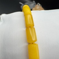 il_fullxfull.7469459672_oum3.jpg Vintage Butterscotch Baltic Amber Bracelet, Barrel Beads, 11g