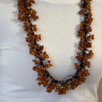 Cognac Baltic Amber Beaded Necklace, 75cm, 95g
