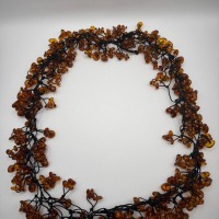 Cognac Baltic Amber Beaded Necklace, 75cm, 95g