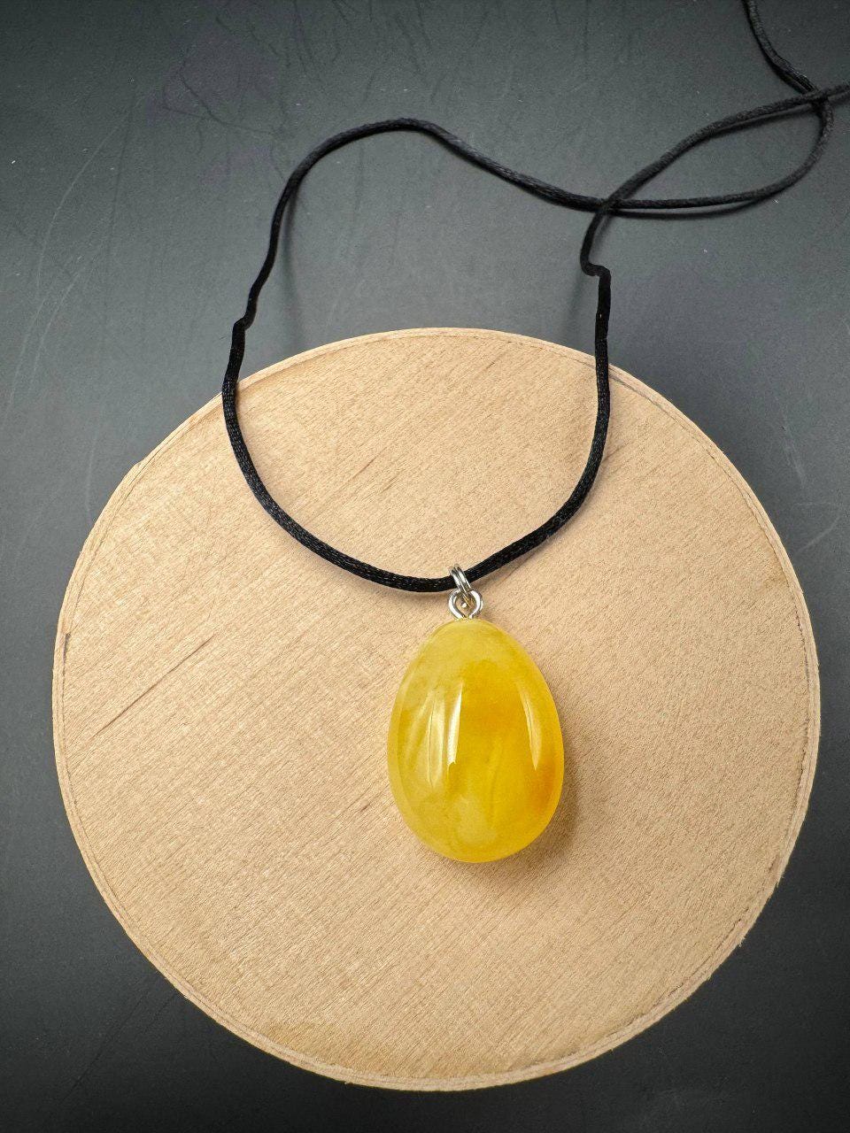 il_fullxfull.7517141555_bh64.jpg Milky Butterscotch Baltic Amber Teardrop Pendant, 3.7g