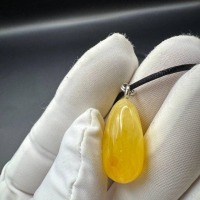 il_fullxfull.7517141557_bqpt.jpg Milky Butterscotch Baltic Amber Teardrop Pendant, 3.7g