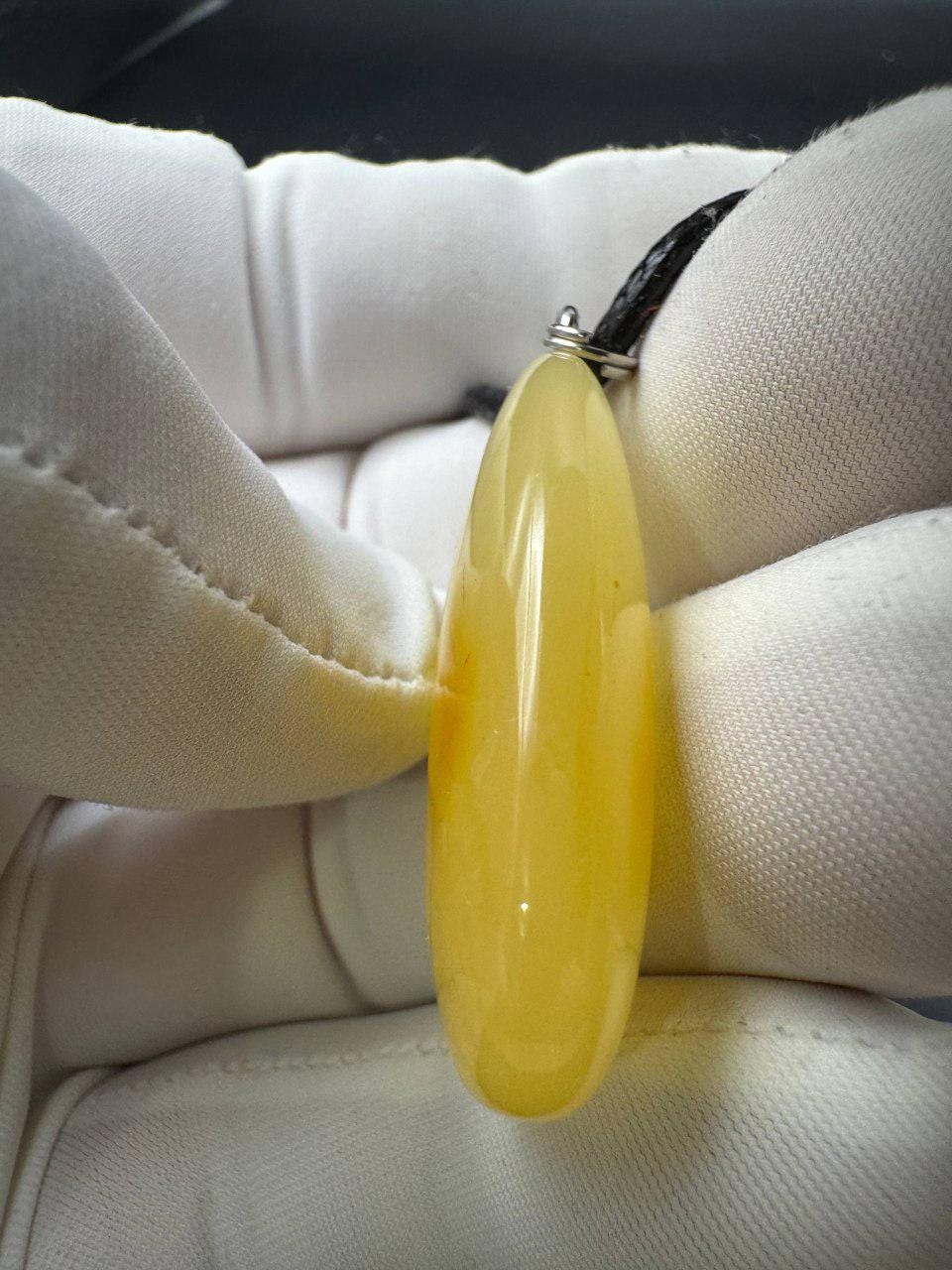 il_fullxfull.7517265209_dknz.jpg Hand-Polished Golden Baltic Amber Pendant, 35mm, 5.2g
