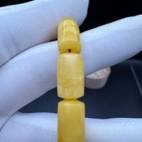 il_fullxfull.7517392405_1ppr.jpg Vintage Butterscotch Baltic Amber Bracelet, Barrel Beads, 11g