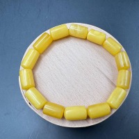 il_fullxfull.7517392431_k8gs.jpg Vintage Butterscotch Baltic Amber Bracelet, Barrel Beads, 11g