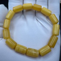 il_fullxfull.7517392441_5kzo.jpg Vintage Butterscotch Baltic Amber Bracelet, Barrel Beads, 11g