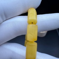 il_fullxfull.7517392451_8ywy.jpg Vintage Butterscotch Baltic Amber Bracelet, Barrel Beads, 11g