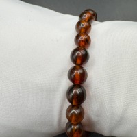 il_fullxfull.7543318618_p2xg.jpg Vintage Honey Cognac Baltic Amber Bracelet, 8mm Beads, 7.5g
