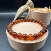 Natural Vintage Baltic Amber Bracelet, Honey Cognac Amber