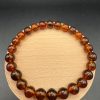 Natural Vintage Baltic Amber Bracelet, Honey Cognac Amber