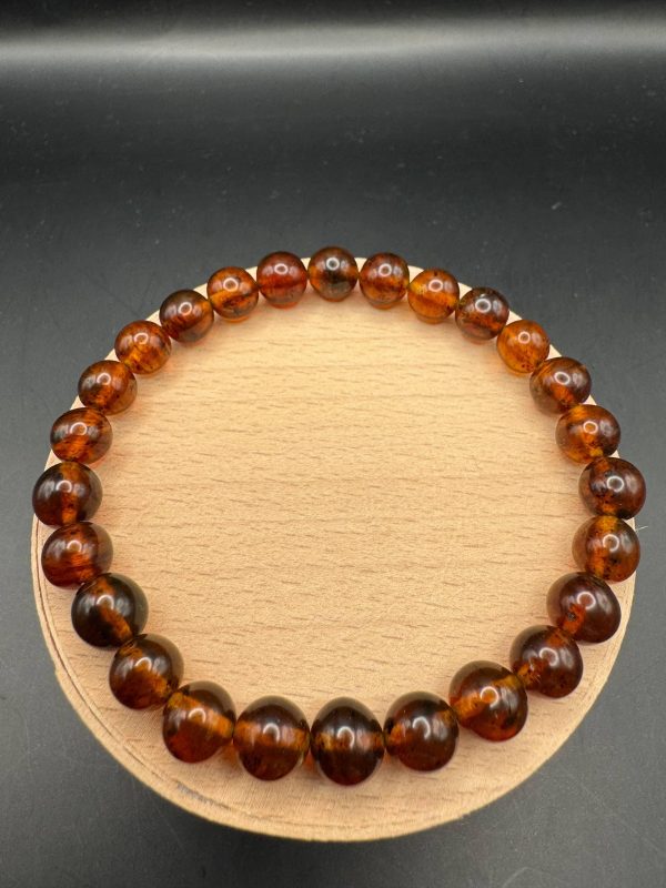 Natural Vintage Baltic Amber Bracelet, Honey Cognac Amber