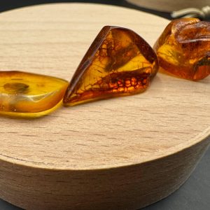 Natural Baltic Amber with Inclusions, Fossil Amber Stone