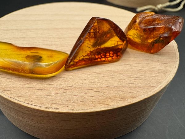 Natural Baltic Amber with Inclusions, Fossil Amber Stone