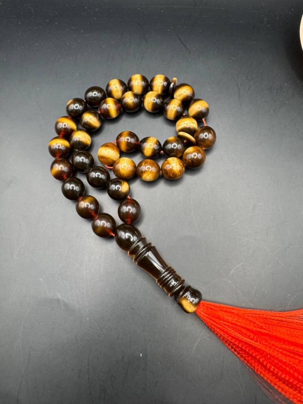 Pressed Baltic Amber Tasbih, Islamic Prayer Beads, 33 Beads