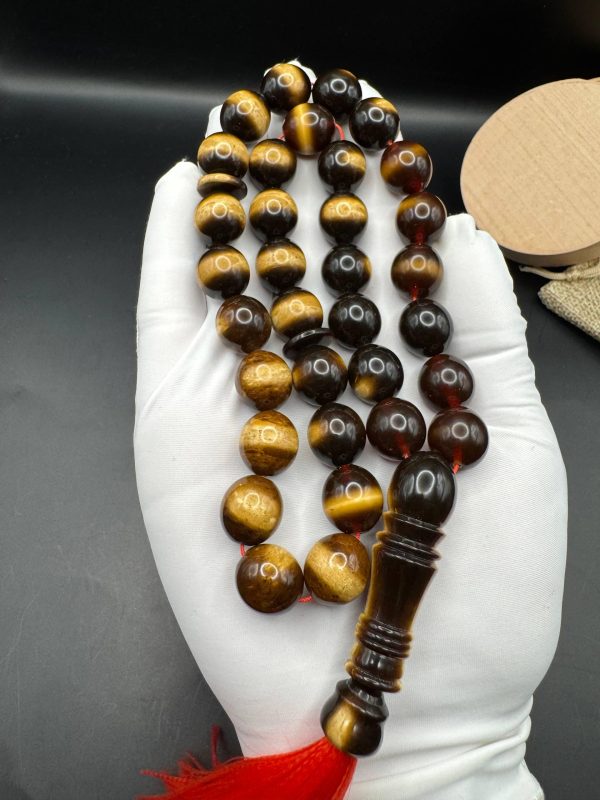 Pressed Baltic Amber Tasbih, Islamic Prayer Beads, 33 Beads