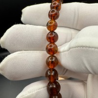 il_fullxfull.7591256345_btwe.jpg Vintage Honey Cognac Baltic Amber Bracelet, 8mm Beads, 7.5g
