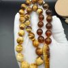 Baltic Amber Tasbih, 33-Bead Islamic Prayer Beads, Ramadan Gift