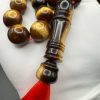 Pressed Baltic Amber Tasbih, Islamic Prayer Beads, 33 Beads