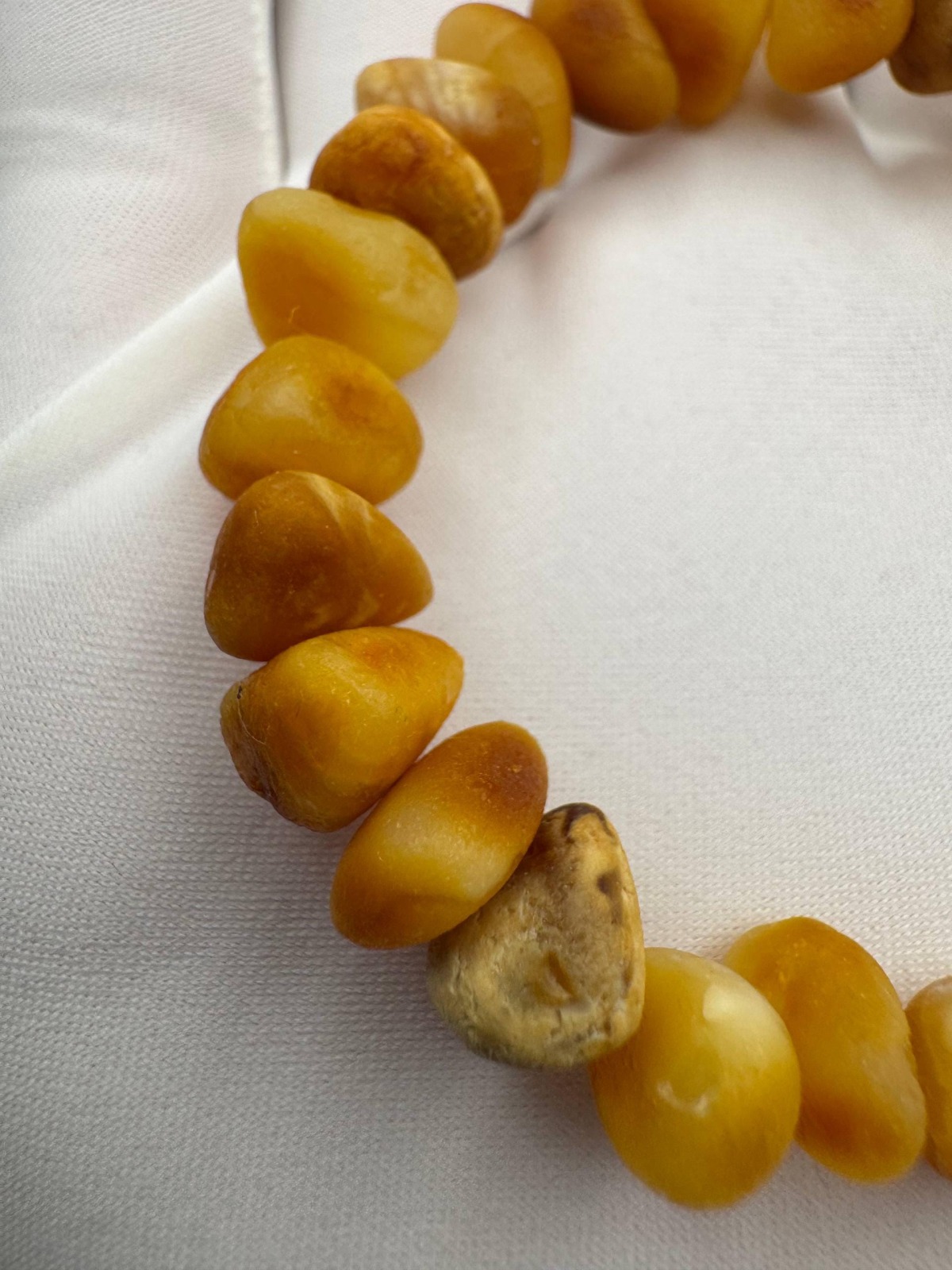 Raw Honey Baltic Amber Nugget Bracelet, 10g