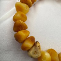 Raw Honey Baltic Amber Nugget Bracelet, 10g