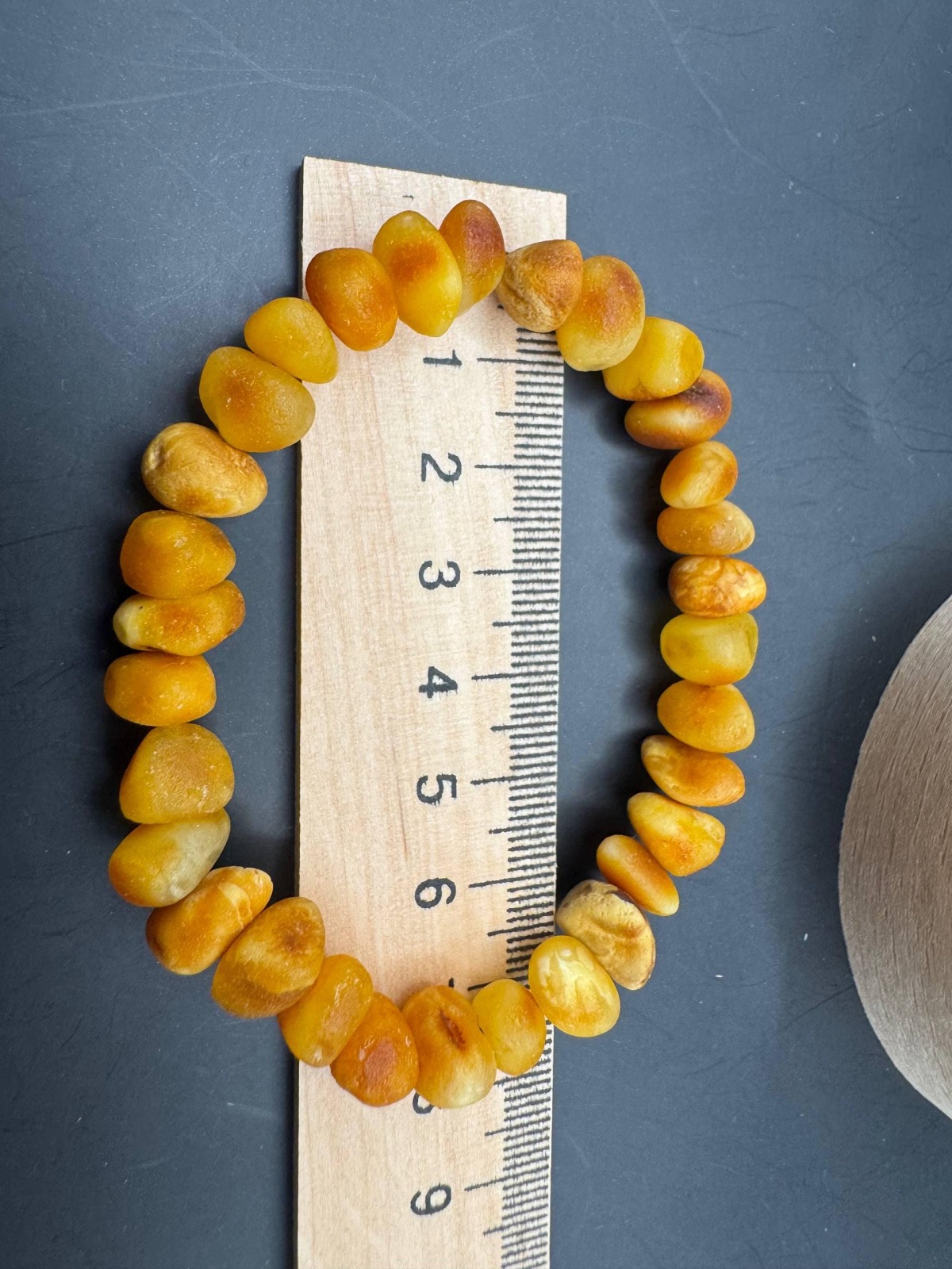 Raw Honey Baltic Amber Nugget Bracelet, 10g
