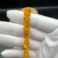 Honey Cognac Baltic Amber Bracelet, 7-9mm Beads, 8g