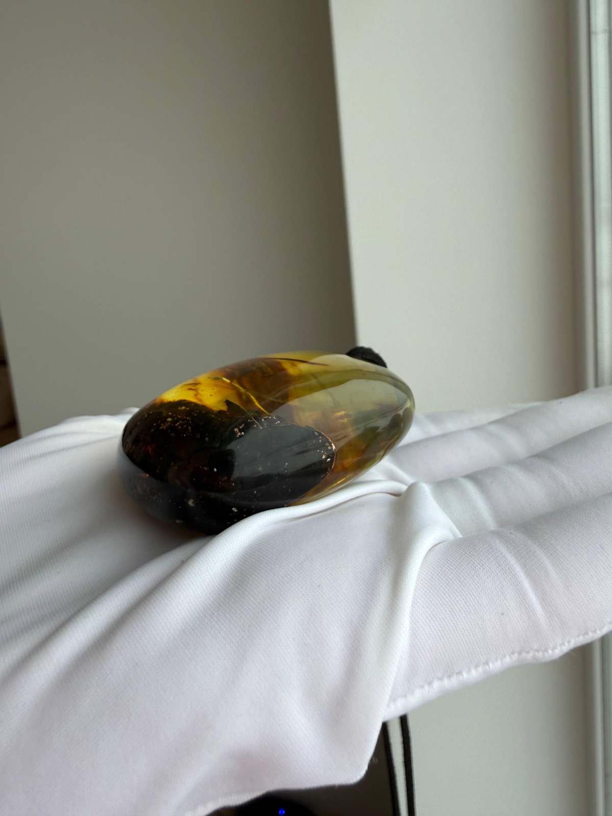 Large Cognac Honey Baltic Amber Pendant, Freeform, 32g