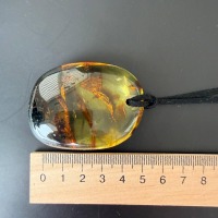 Large Cognac Honey Baltic Amber Pendant, Freeform, 32g