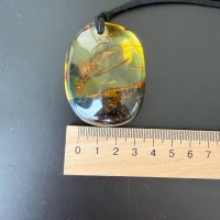 Large Cognac Honey Baltic Amber Pendant, Freeform, 32g