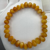 Honey Cognac Baltic Amber Bracelet, 7-9mm Beads, 8g