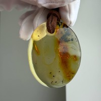 Golden Honey Landscape Baltic Amber Pendant, 9g