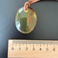 Golden Honey Landscape Baltic Amber Pendant, 9g