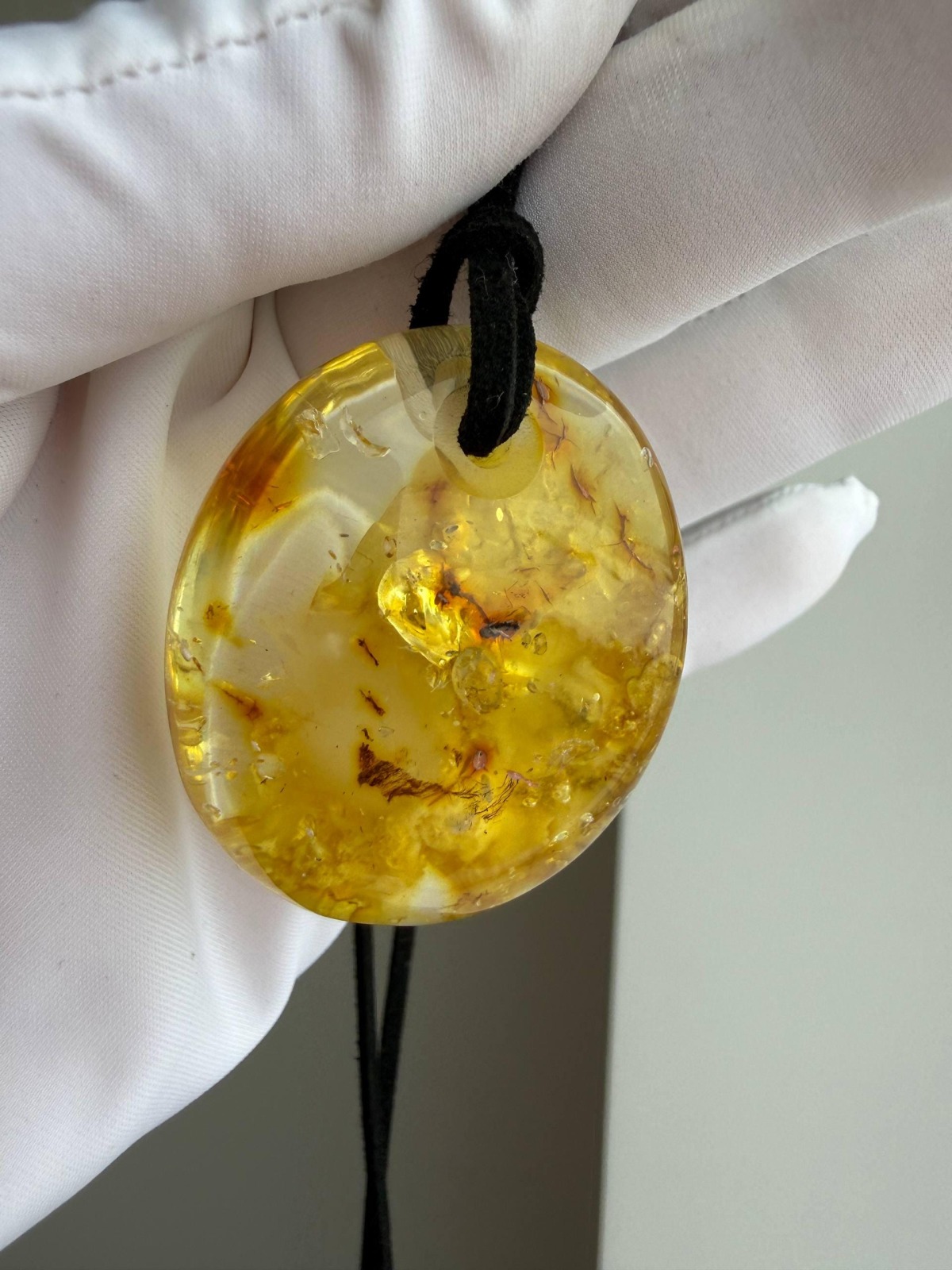 il_fullxfull.7787085435_eluf.jpg Honey Cognac Baltic Amber Statement Pendant, 42mm, 15g