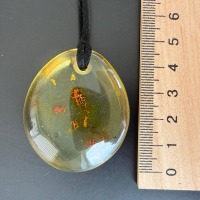Clear Honey Baltic Amber Teardrop Pendant, 44mm, 13g