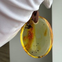 Golden Honey Landscape Baltic Amber Pendant, 9g