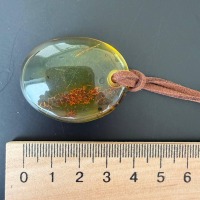 Golden Honey Landscape Baltic Amber Pendant, 9g