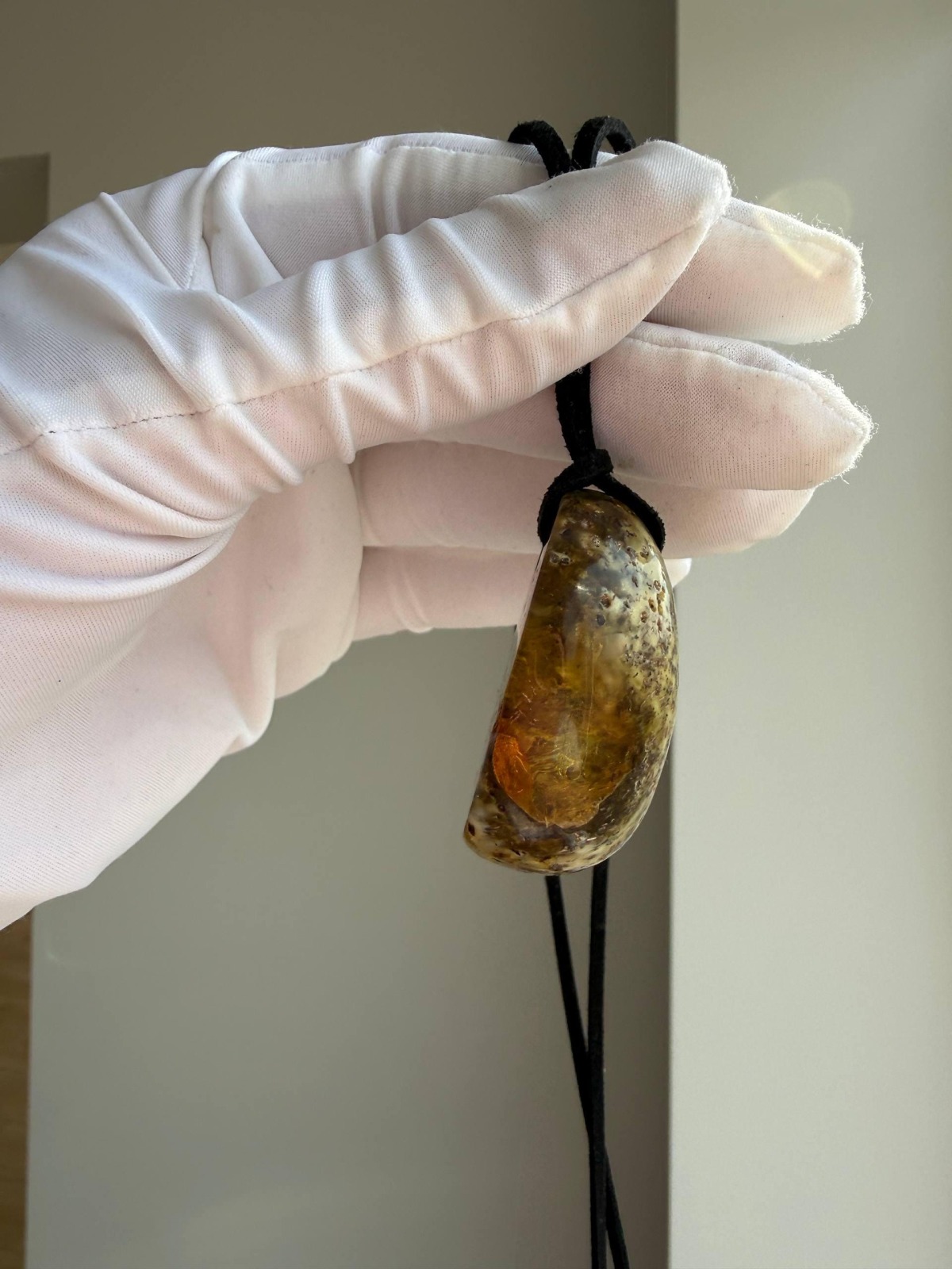 Large Earthy Baltic Amber Pendant with Inclusions, 17g
