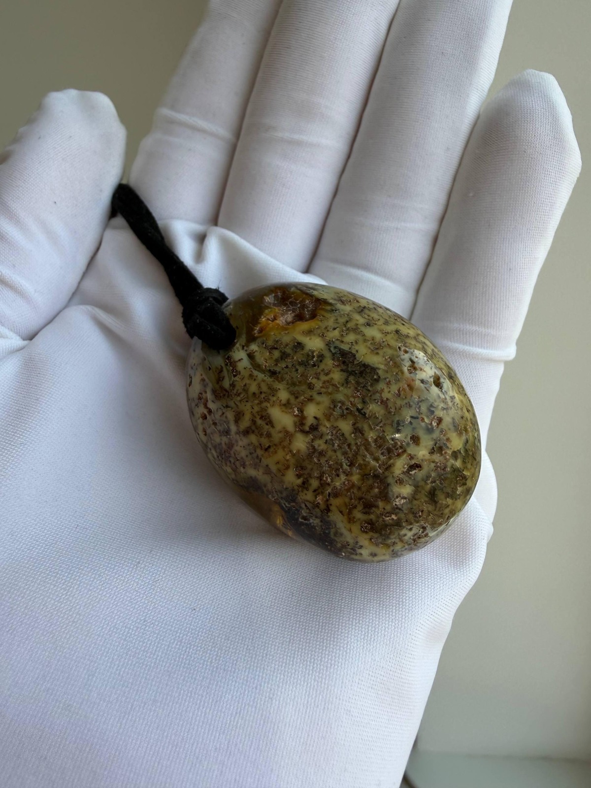 Large Earthy Baltic Amber Pendant with Inclusions, 17g