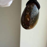 Honey Cognac Baltic Amber Drop Pendant, 9.5g