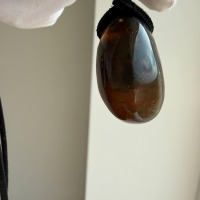Honey Cognac Baltic Amber Drop Pendant, 9.5g