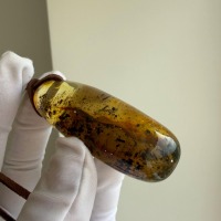 Large Honey Baltic Amber Pendant with Inclusions, 56mm, 20g